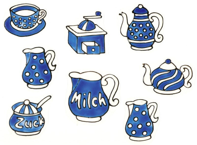 8 tlg.Window Color Küchen-Deko-Set-Fliesen-Fenster | Etsy