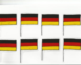 EM 2024-Fussball Europameisterschaft 2024-Window Color Fensterbilder-8 Deutschland Fahnen-Flaggen