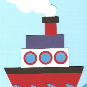 Fensterbild-Sommer-Schiff-Boot-Tonkarton