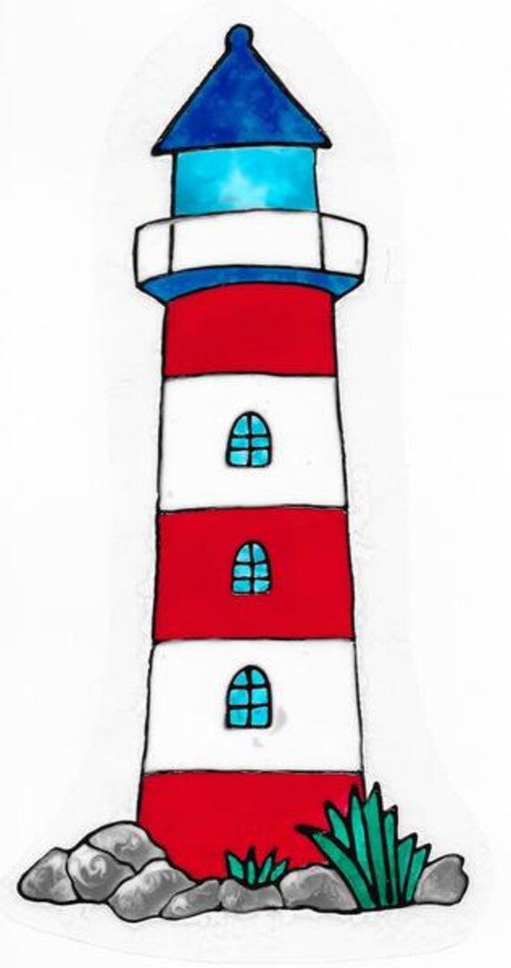 Leuchtturm-Window Color Fensterbild-Sommer-Urlaub | Etsy