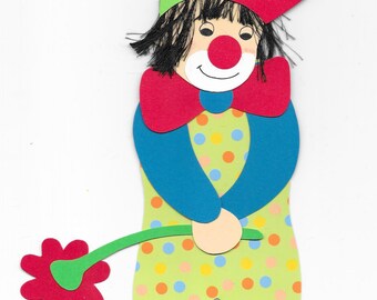 Tonkarton Fensterbild-Clown-Kinderzimmer-Fensterdekoration-Karneval-Fasching-Deko-Party-Partydekoration