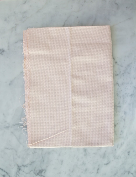 Monks Cloth Soft Pink, Panama Cotton Fabric for Punch Needle, 100