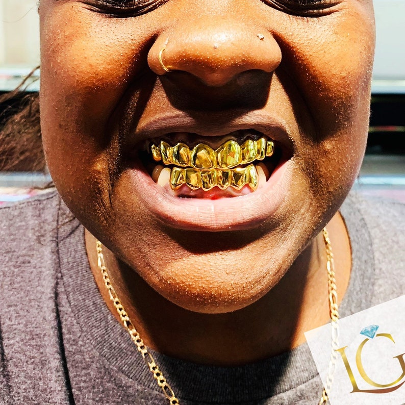 Custom Grillz 6pc on 6pc Solid Grillz silver/10k/14k Etsy