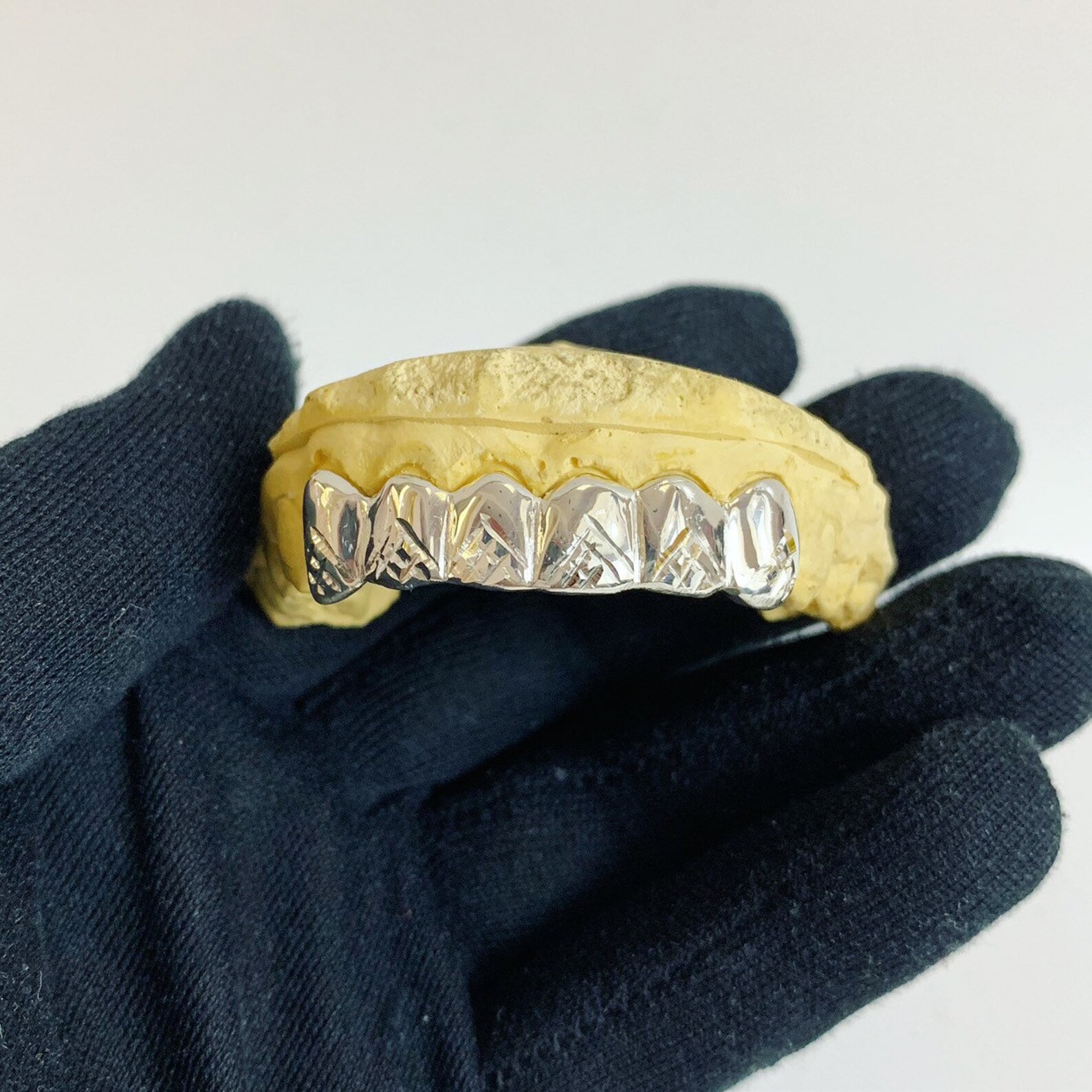 Custom Grillz 6pc with Diamond Cuts Silver/10K/14K Etsy