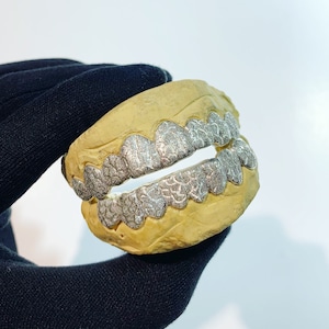 6 or 8 teeth (diamond dust & gold nugget cuts)