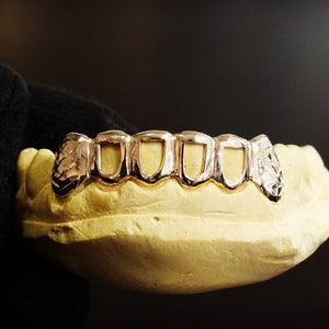 6 teeth (4 open face-diamond cut fangs)