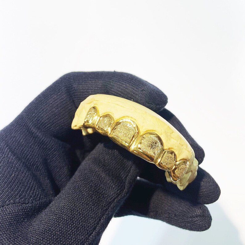 Custom Grillz 6pc With Diamond Dust silver/10k/14k Etsy