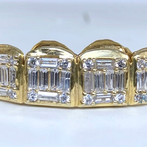 6 teeth (Baguette silver blocks)