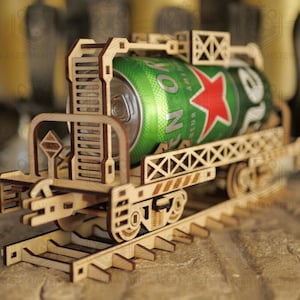 Original Beer Holder Railway Tank Laser Cut File for 3mm, 4mm, and 1/8 Inch Material – SVG DXF dwg pdf CDR – Instant Download