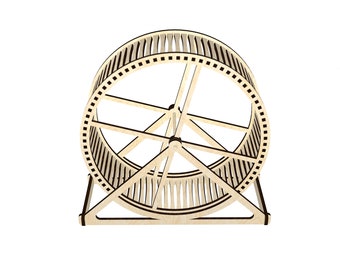 Hamster wheel 3 4 mm 1/8 inch Pattern Vector for Laser Cutting CNC svg laser cut template laser cut pattern vector model vector plan