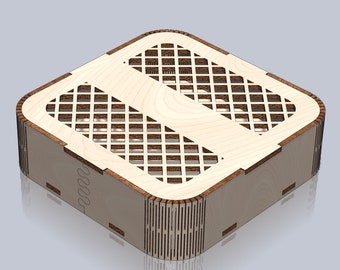 Schöne Geschenkbox aus 4 mm Sperrholz, dxf, svg, cdr-Dateien für CNC-Fräse oder Laserschnitt-Fräse