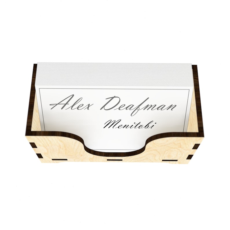 Business Card Holder Laser Cut File for 3 Mm 1/8 Inch 4 Mm 5 Etsy