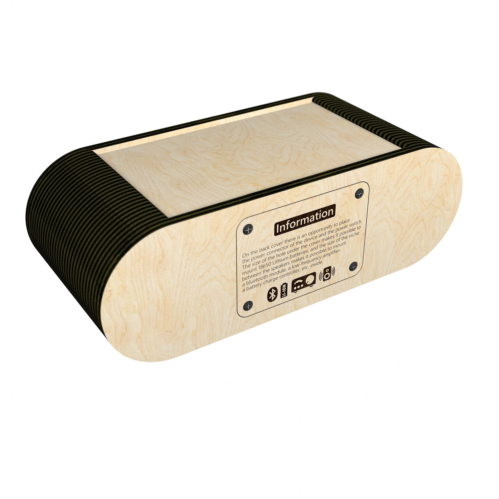 Boombox for Homemade Bluetooth Speakers Laser Cut File for 3, 4, 5 Mm 1 ...