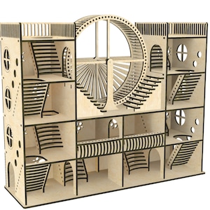 Hamster House Pattern Vector for Laser Cutting CNC svg laser cut template laser cut pattern vector model vector plan Instant download