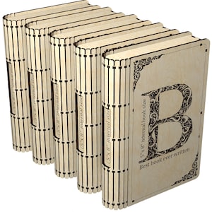 Slider book box 5&quot; x 8&quot; inch internal size for 3 mm 1/8 inch 4 mm material Laser cut files svg pdf cdr dxf dwg Digital product