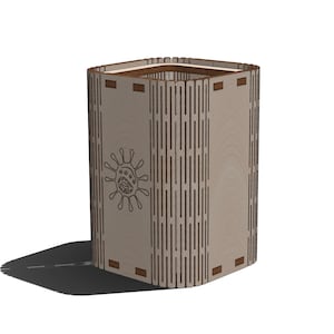 Pen and Pencil Holder Pattern Vector for Laser Cutting svg laser cut template laser cut pattern vector model vector plan