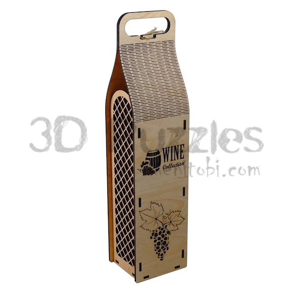 Beautiful wine box 4 mm plywood dxf file for cnc router or laser cut router exact