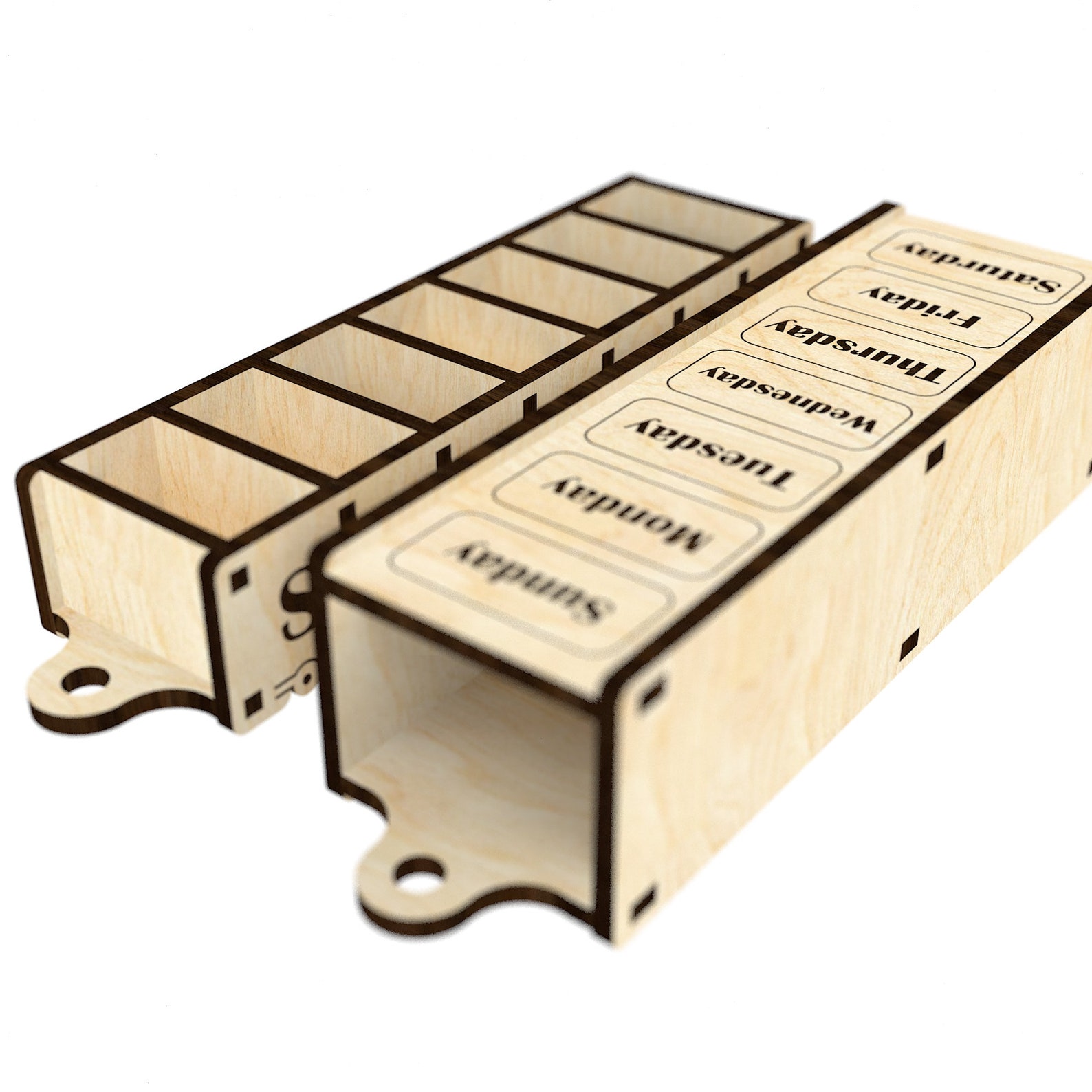 Laser Cut 3mm or 4 Mm 1/8 Inch Svg 7 Days Ones a Day Pill Organizer ...