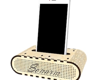 Laser cut file Soundbox Acoustic speaker Multicolor Passive speaker Samsung s8 holder 3mm, 4mm 1/8 inch material laser cut file print