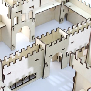 Wooden Castle Laser Cut vector file for cnc 3mm, 4 mm 1/8 inch material thickness