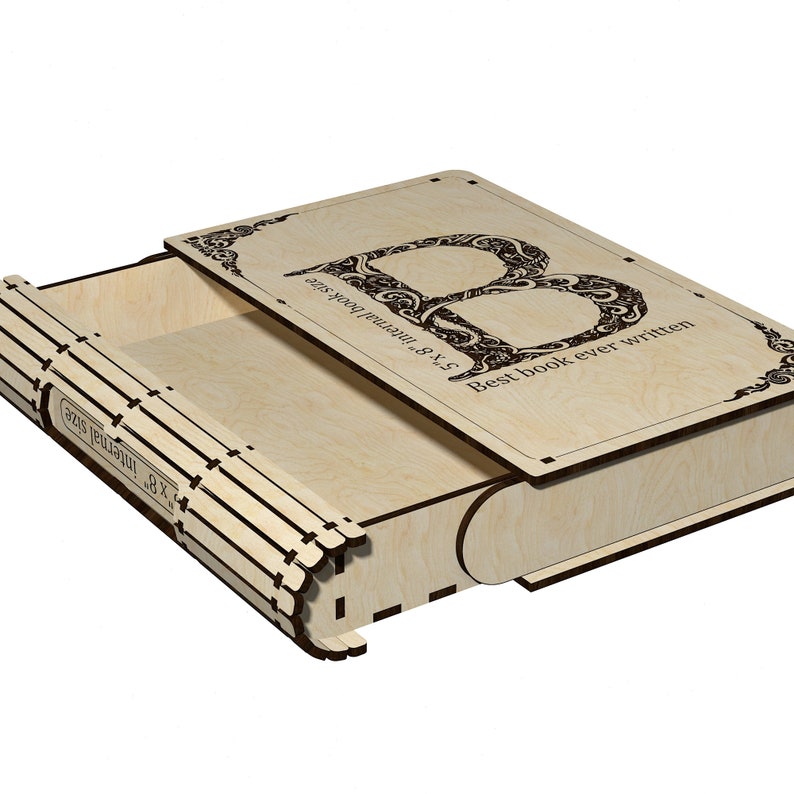 Slider Book Box 5 X 8 Inch Internal Size for 3 Mm Etsy