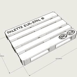 Exact Proportional Copy of Euro palette 3 mm 4 mm 1/8 inch plywood dxf svg cdr files for cnc router or laser cut router image 5