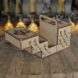 File di taglio laser Organizer per materiali da 3 mm, 4 mm e 1/8 di pollice – SVG, DXF, DWG – Download immediato con manuale di assemblaggio