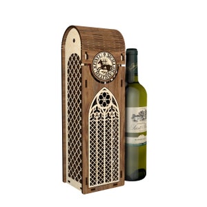 Beautiful wine box laser cut file 3mm, 4 mm and 1/8 inch plywood dxf dwg cdr 11 svg pdf files for cnc laser cut router Incredible