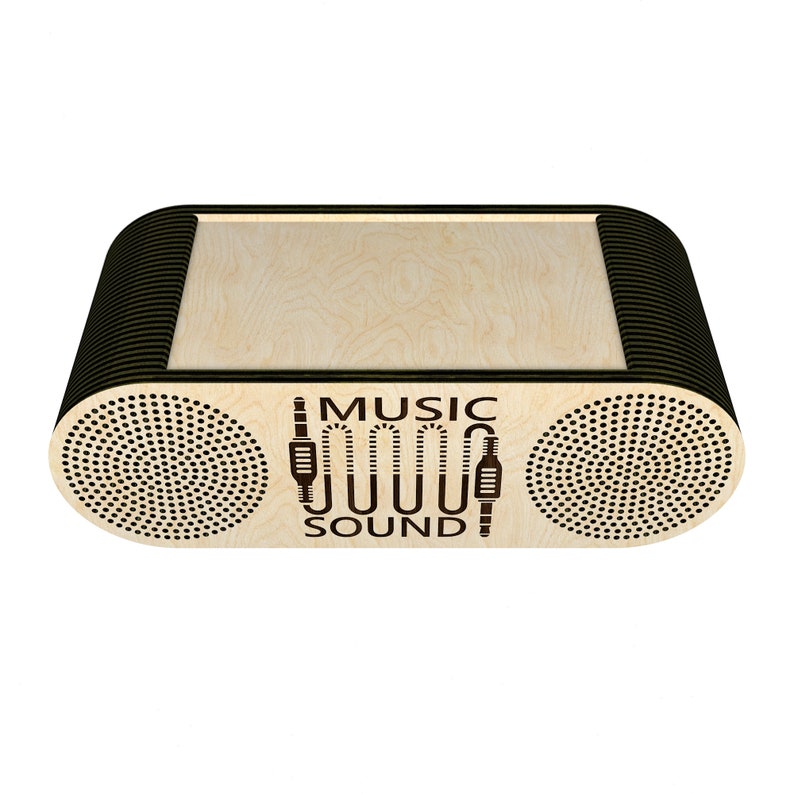 Boombox for Homemade Bluetooth Speakers Laser Cut File for 3, 4, 5 Mm 1 ...