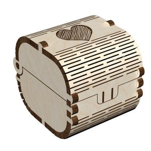 Oryginalne pudełko na pierścionek na 3 lub 4 mm lub 1/8 cala materiał sklejka mdf akryl dxf svg dwg cdr 11 plik wektorowy do routera cnc lub routera wycinanego laserowo