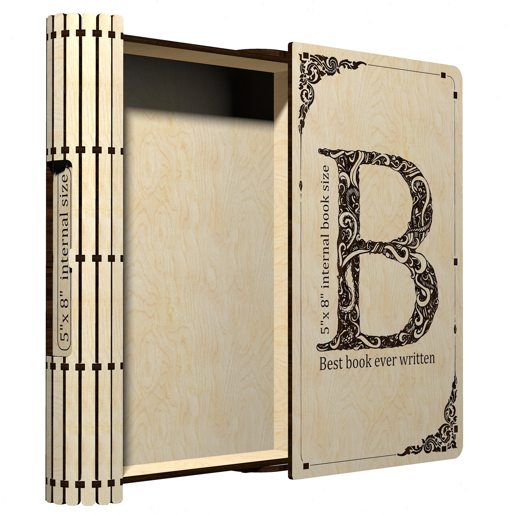 Slider Book Box 5 X 8 Inch Internal Size for 3 Mm Etsy