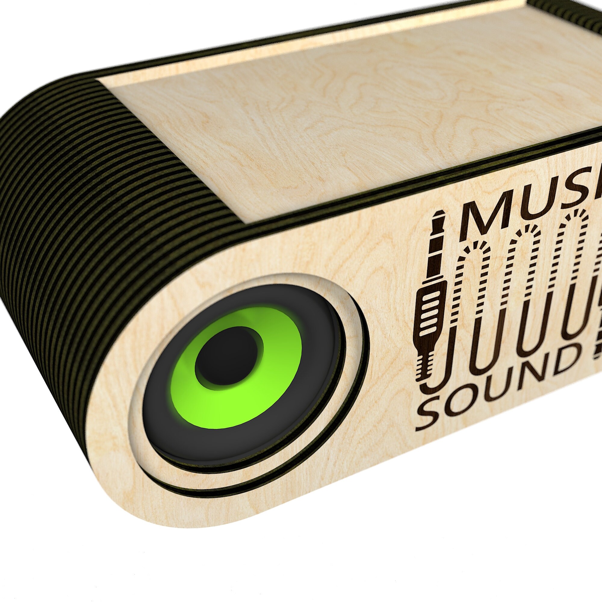 Boombox for Homemade Bluetooth Speakers Laser Cut File for 3, 4, 5 Mm 1 ...