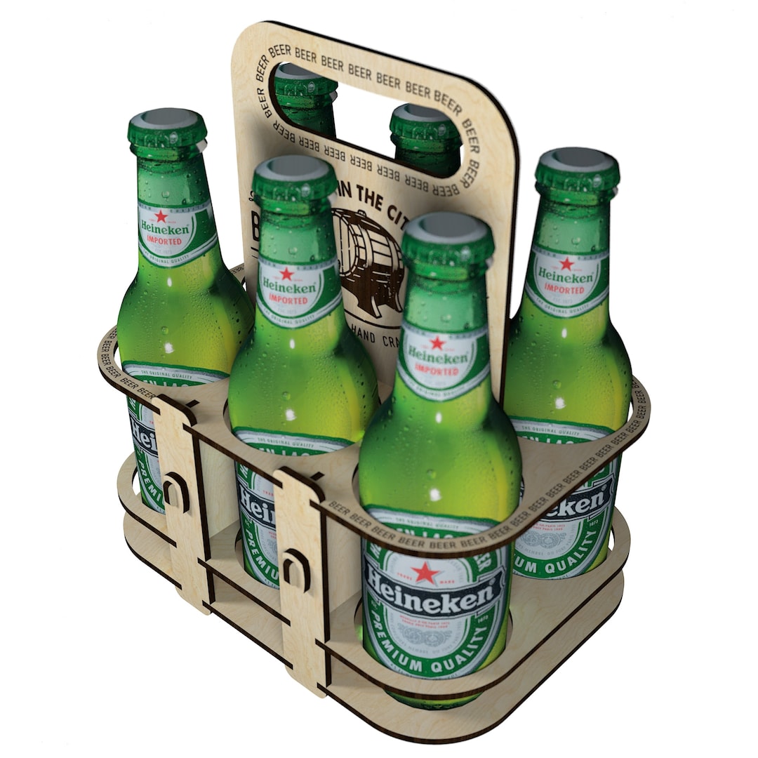 Beer Bottle Box Beer Can Holder Svg Dxf Dwg Cdr 11 Pdf 4 5 6 Mm Plywood
