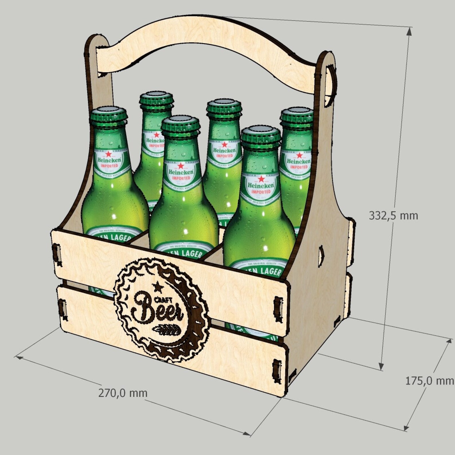 Beer Bottle Box Beer Can Holder Svg Dxf Dwg Cdr 11 Pdf 5 Mm or Etsy UK