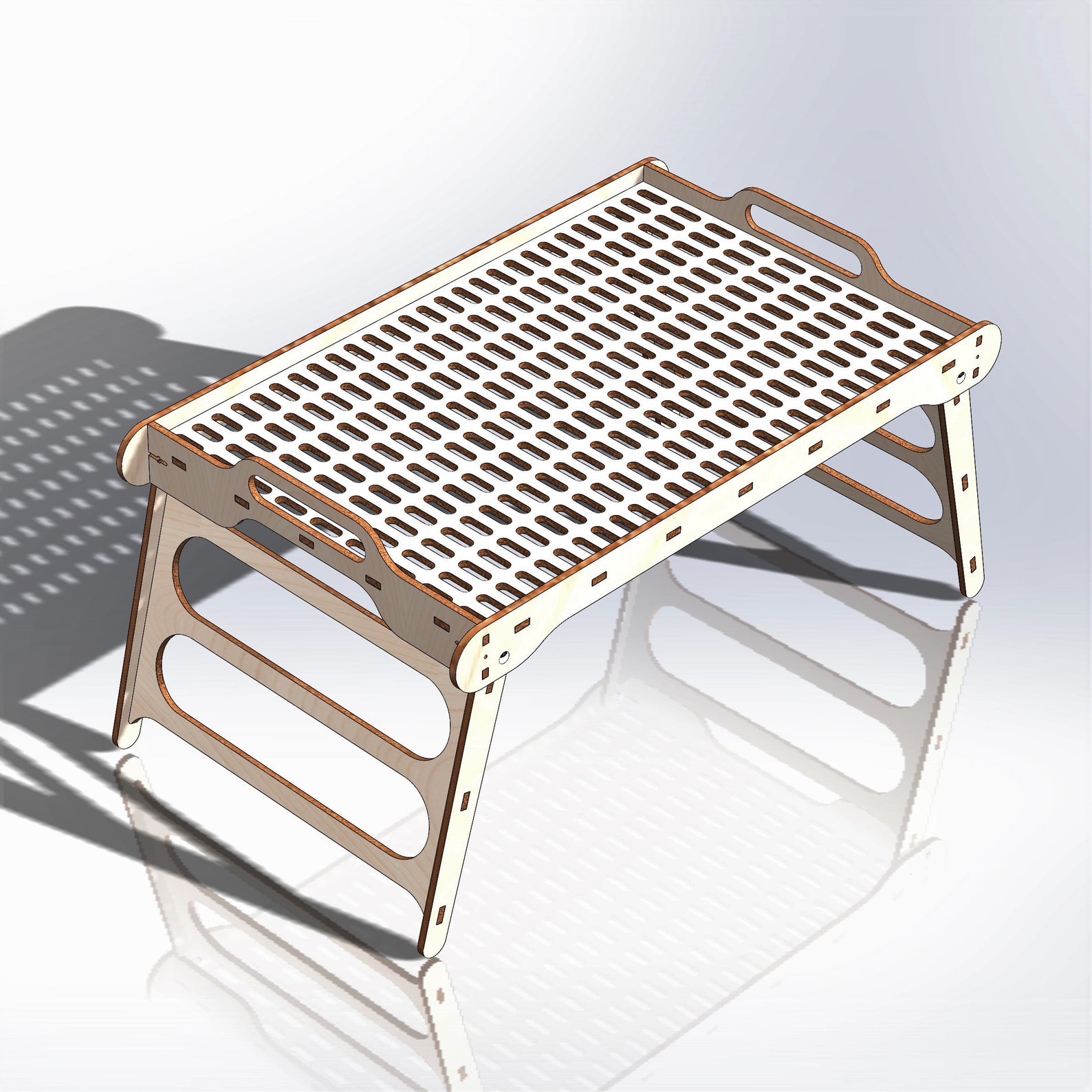 Coffee Table With Handle 6 Mm Plywood Dxf Svg Cdr Files for Cnc Router ...