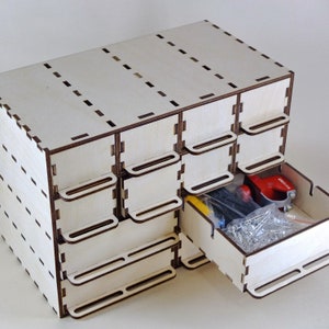Buy Laser Cut 3 or 4 Mm 1/8 Inch Svg Organizer Glowforge Storage Box ...