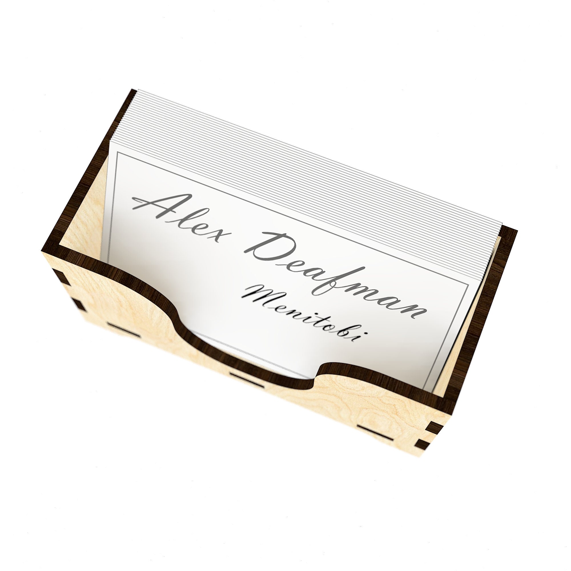 Business Card Holder Laser Cut File for 3 Mm 1/8 Inch 4 Mm 5 Mm ...