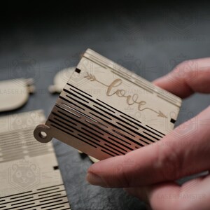 Fichier découpé au laser pour coffret cadeau (3 mm, 4 mm ou 1/8 po) – SVG, DXF, DWG – Téléchargement instantané avec manuel d'assemblage