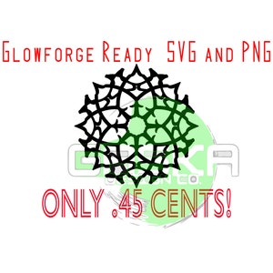 Mandala Snowflake Ornament Glowforge Cricut SVG PNG Digital Download