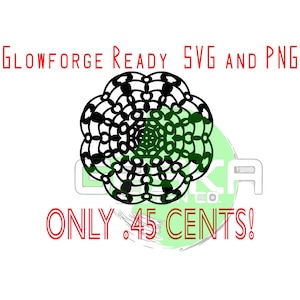 Mandala Snowflake Ornament Glowforge Cricut SVG PNG Digital Download