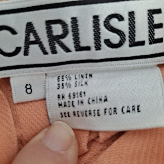 Carlisle Blazer Womens Size 8 Linen Silk Covered … - image 4