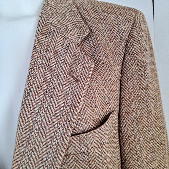 Jean Paul Germain Sport Coat 42R  2 Button Herrin… - image 1