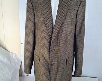 Polo University Ralph Lauren Men 48 Canada 2Button Sport Coat Houndstooth Tweed