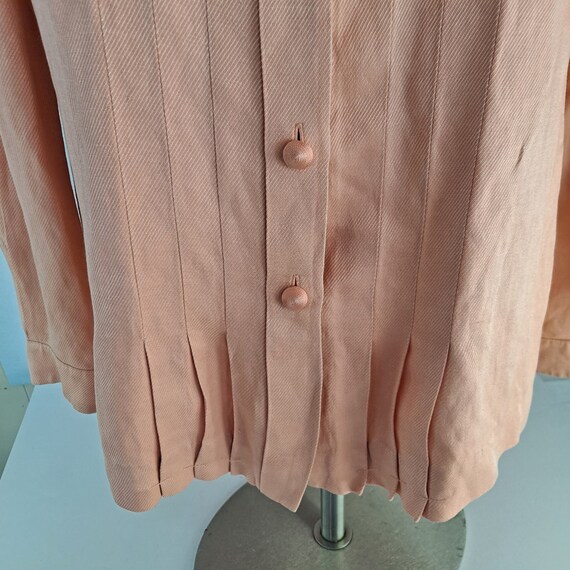 Carlisle Blazer Womens Size 8 Linen Silk Covered … - image 9