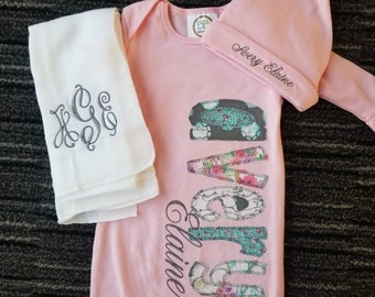 baby gown with name