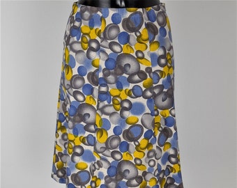 Linen skirt summer skirt colorful size 36