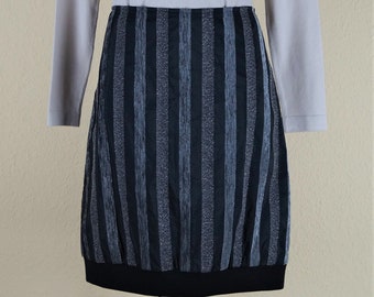 Balloon skirt short striped gray black Gr. 40