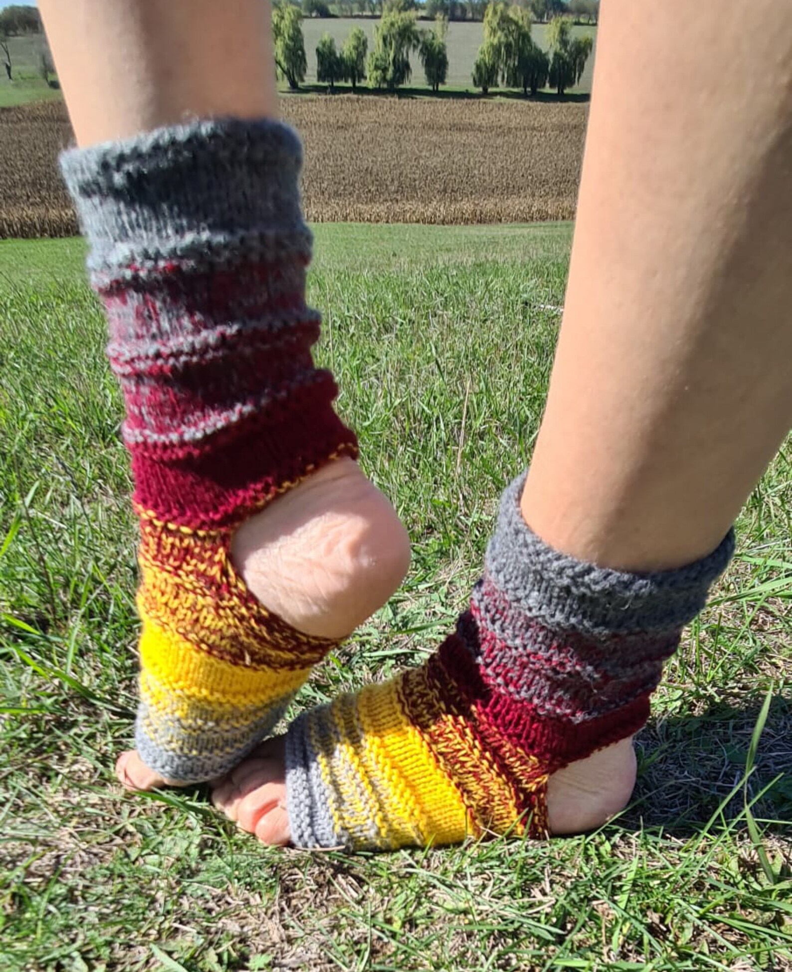 Gradient Yoga Socks Barefoot Workout Socks Knit Wool Socks Etsy