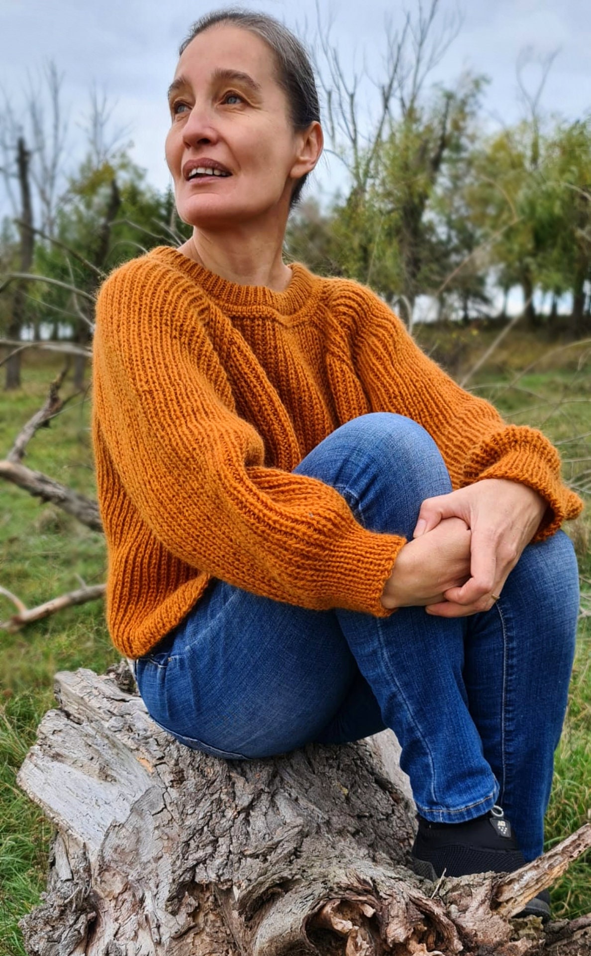 Oversized Cropped Sweater, Volume Sleeve Cardigan, Halloween