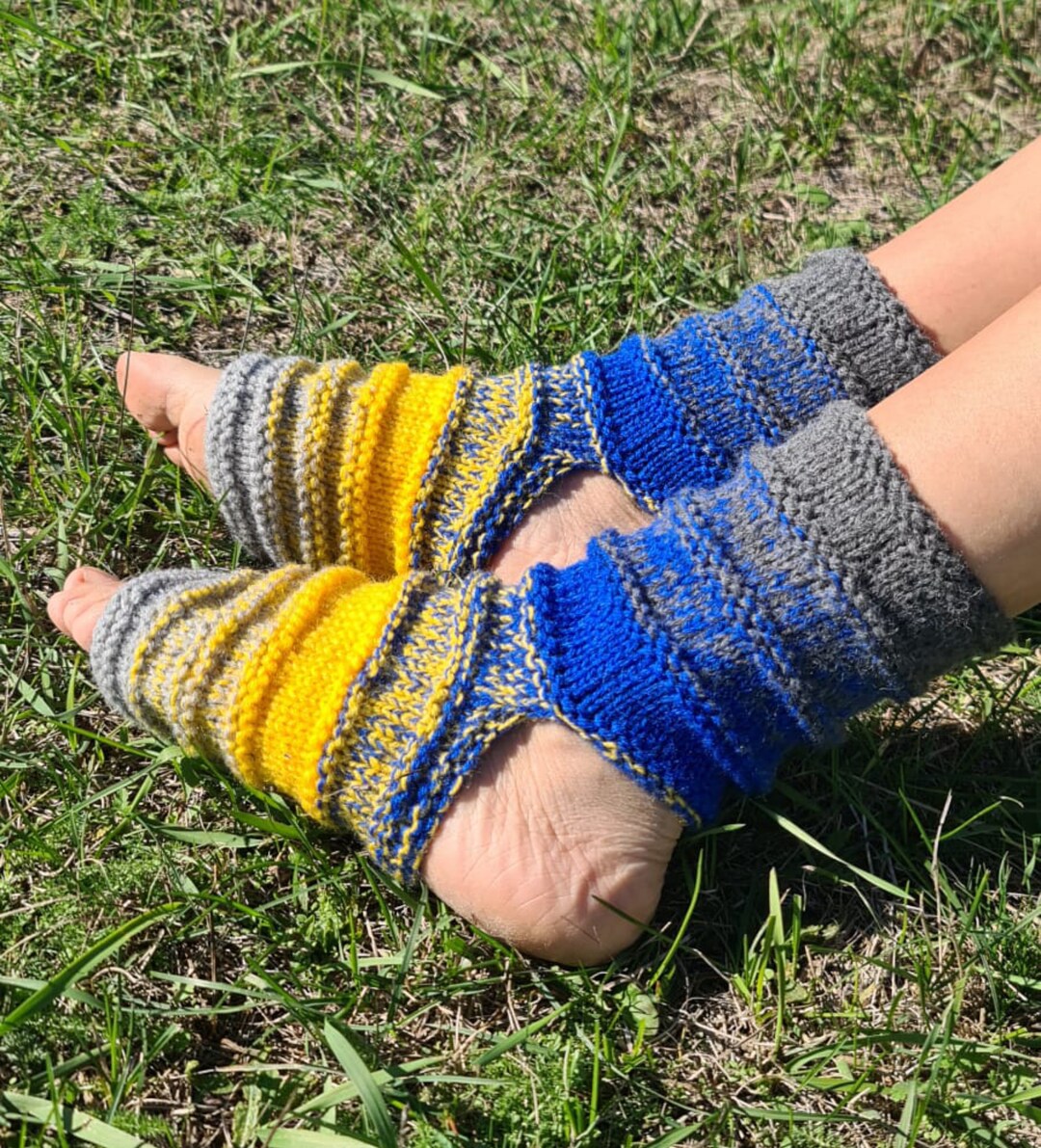 Gradient Yoga Socks Barefoot Workout Socks Knit Wool Socks Etsy